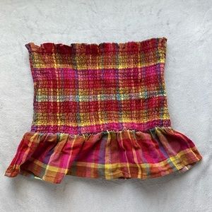Plaid tube top/ small